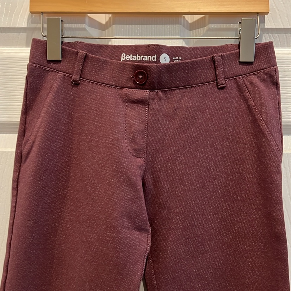 BETABRAND Mauve Stretchy Pull On Knit Pants - Picture 3 of 7